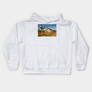 Tobacco house near Vinales in Cuba Kids Hoodie